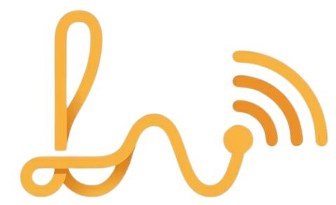 lyina telecommunications company logo featuring modern connectivity design with voice and network elements in professional brand colors